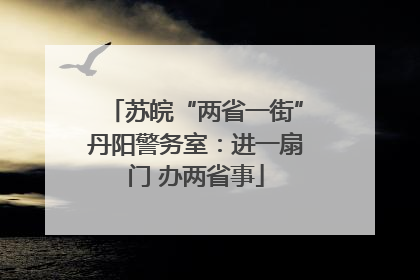 苏皖“两省一街”丹阳警务室：进一扇门 办两省事
