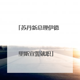 苏丹新总理伊德里斯宣誓就职