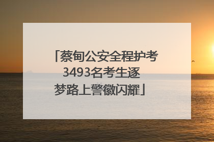 蔡甸公安全程护考 3493名考生逐梦路上警徽闪耀