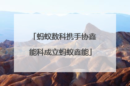 蚂蚁数科携手协鑫能科成立蚂蚁鑫能