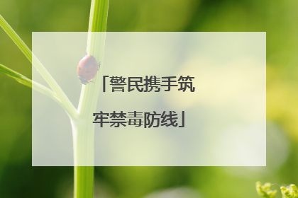 警民携手筑牢禁毒防线