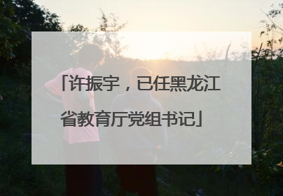 许振宇，已任黑龙江省教育厅党组书记