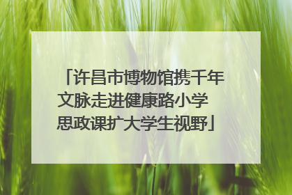 许昌市博物馆携千年文脉走进健康路小学 思政课扩大学生视野