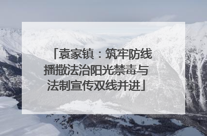 袁家镇：筑牢防线播撒法治阳光禁毒与法制宣传双线并进