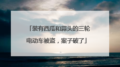 装有西瓜和蒜头的三轮电动车被盗，案子破了