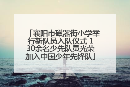 襄阳市磁器街小学举行新队员入队仪式 130余名少先队员光荣加入中国少年先锋队
