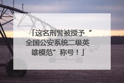 这名刑警被授予“全国公安系统二级英雄模范”称号！