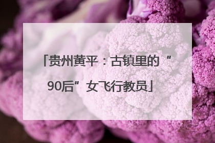 贵州黄平：古镇里的“90后”女飞行教员