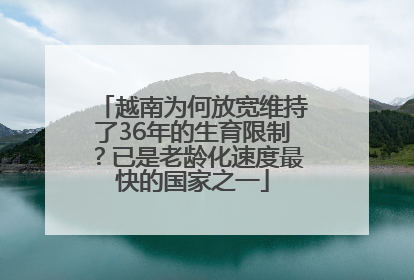 越南为何放宽维持了36年的生育限制？已是老龄化速度最快的国家之一