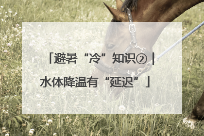 避暑“冷”知识②｜水体降温有“延迟”