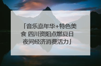音乐嘉年华+特色美食 四川资阳点燃夏日夜间经济消费活力
