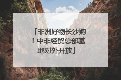 非洲好物长沙购！中非经贸总部基地对外开放