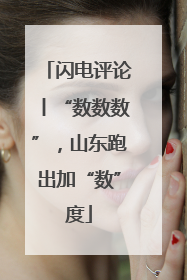 闪电评论丨“数数数”，山东跑出加“数”度