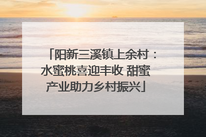 阳新三溪镇上余村：水蜜桃喜迎丰收 甜蜜产业助力乡村振兴