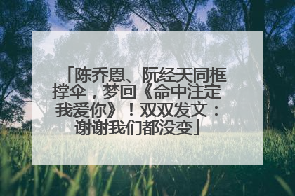 陈乔恩、阮经天同框撑伞，梦回《命中注定我爱你》！双双发文：谢谢我们都没变