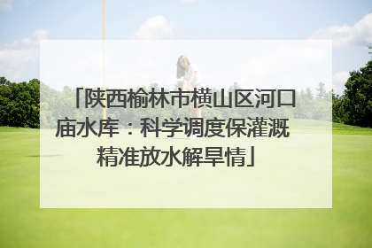 陕西榆林市横山区河口庙水库：科学调度保灌溉 精准放水解旱情