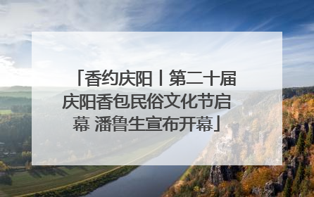 香约庆阳丨第二十届庆阳香包民俗文化节启幕 潘鲁生宣布开幕