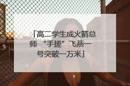 高二学生成火箭总师 “手搓”飞燕一号突破一万米