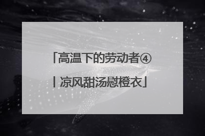 高温下的劳动者④丨凉风甜汤慰橙衣