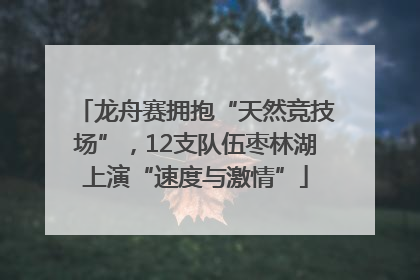 龙舟赛拥抱“天然竞技场”，12支队伍枣林湖上演“速度与激情”