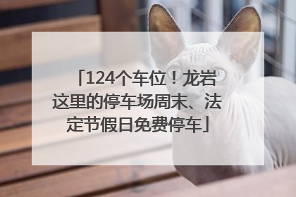 124个车位！龙岩这里的停车场周末、法定节假日免费停车