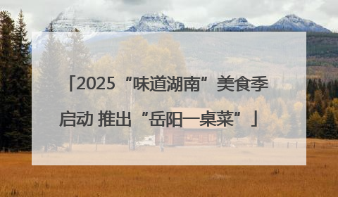 2025“味道湖南”美食季启动 推出“岳阳一桌菜”