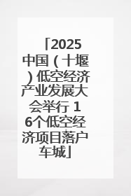 2025中国（十堰）低空经济产业发展大会举行 16个低空经济项目落户车城