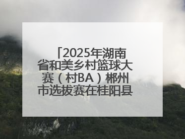 2025年湖南省和美乡村篮球大赛（村BA）郴州市选拔赛在桂阳县火热开赛