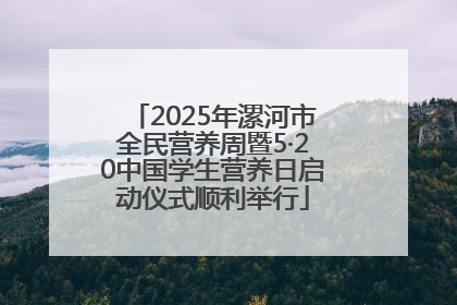 2025年漯河市全民营养周暨5·20中国学生营养日启动仪式顺利举行