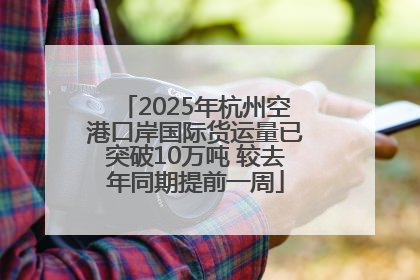 2025年杭州空港口岸国际货运量已突破10万吨 较去年同期提前一周