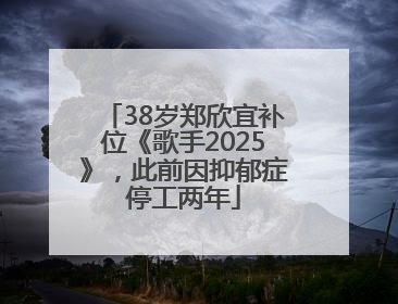 38岁郑欣宜补位《歌手2025》，此前因抑郁症停工两年