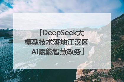 DeepSeek大模型技术落地江汉区 AI赋能智慧政务
